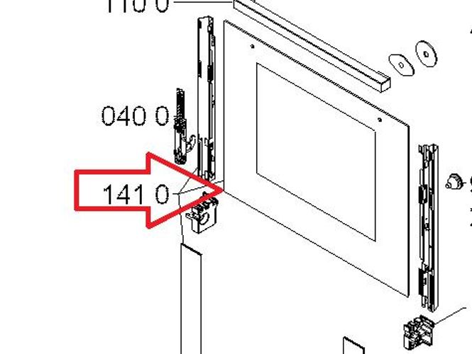 Hovedbilde C00373888 Oven door assembly