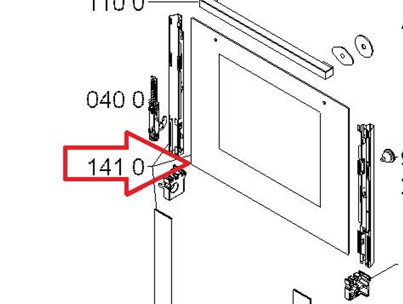 C00373888 Oven door assembly