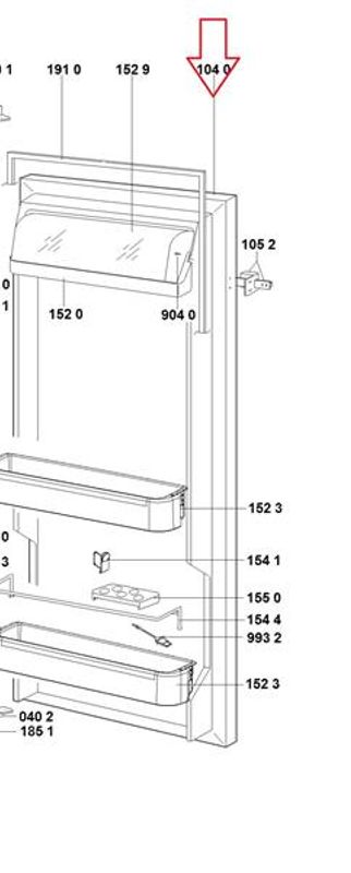 C00325923 Door refriger