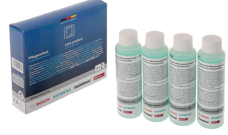 Pleiemiddel for tørketrommel med varmepumpe - 4 x 125 ml