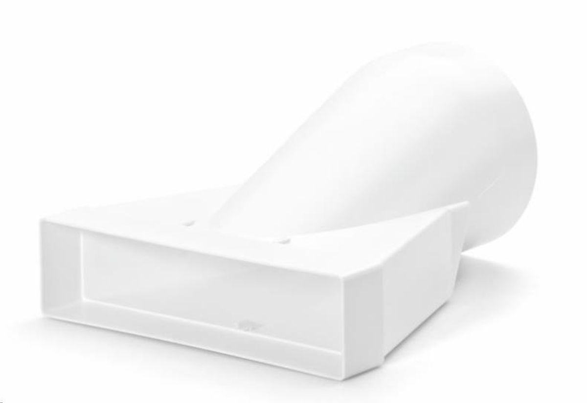 Overgang/adapter (RUND Ø125MM TIL REKTANGULÆR 55,5X218,5MM)