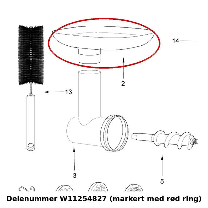 Hovedbilde KitchenAid W11254827 – Matebrett kjøttkvern ...