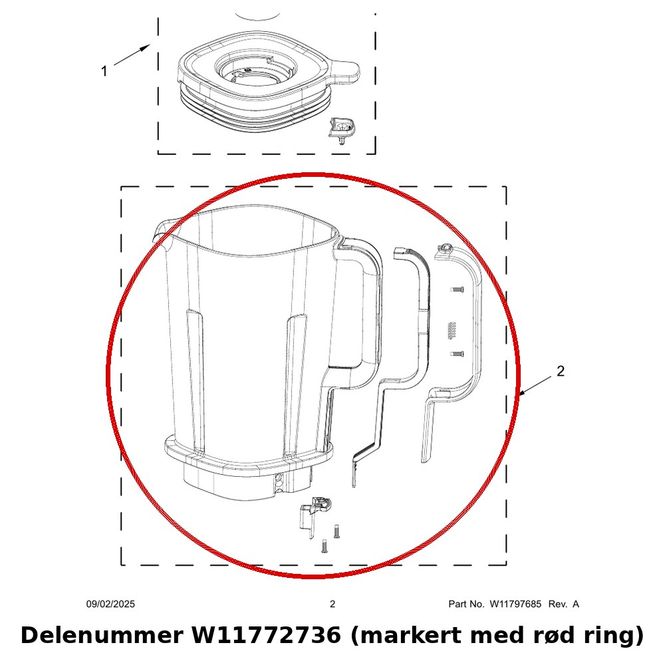 Hovedbilde KitchenAid W11772736 – Blenderkanne K200 5KSB2073