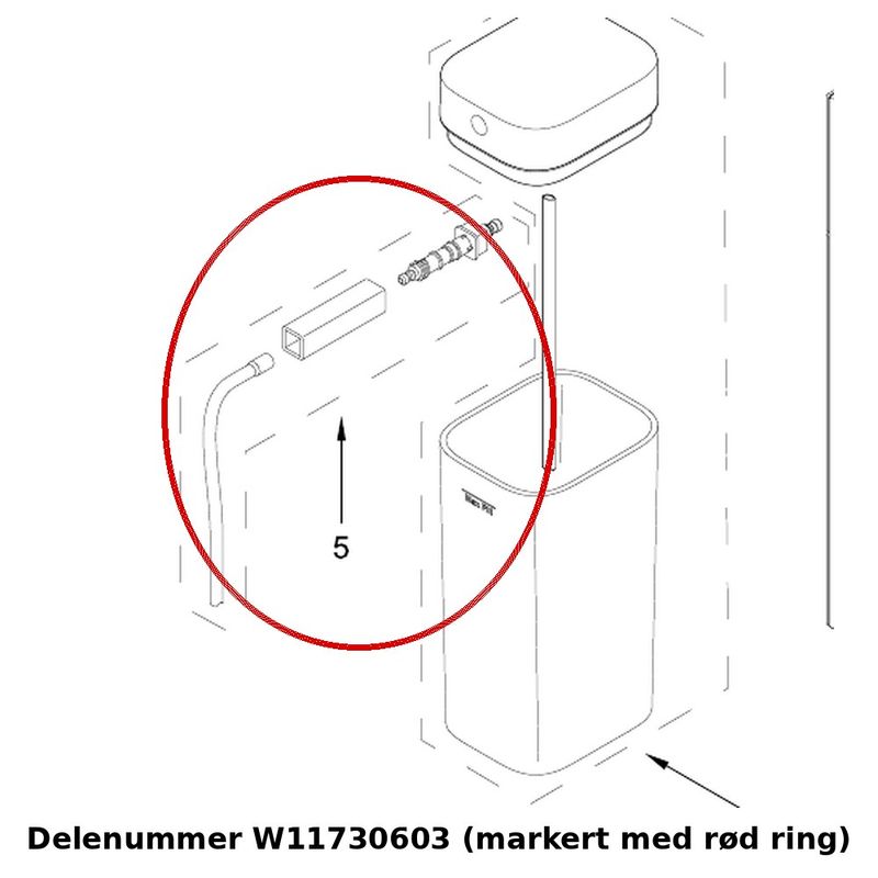 KitchenAid W11730603 – Melkeslange 5KES8556